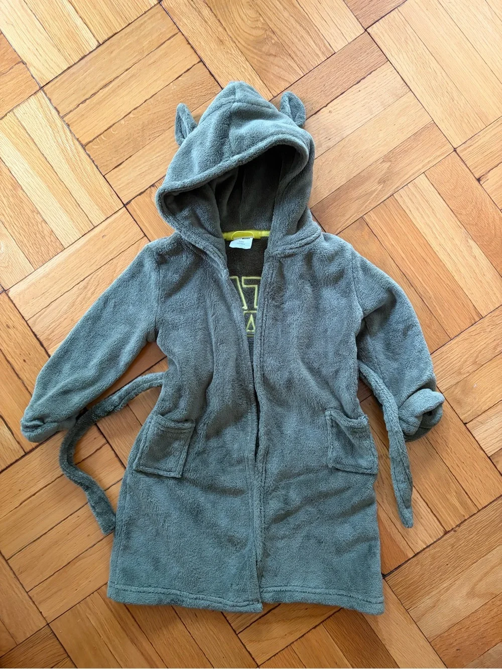 GAP x Disney Star Wars Yoda Green Plush Kids Robe Sz 3T Toddler Boy / Girl